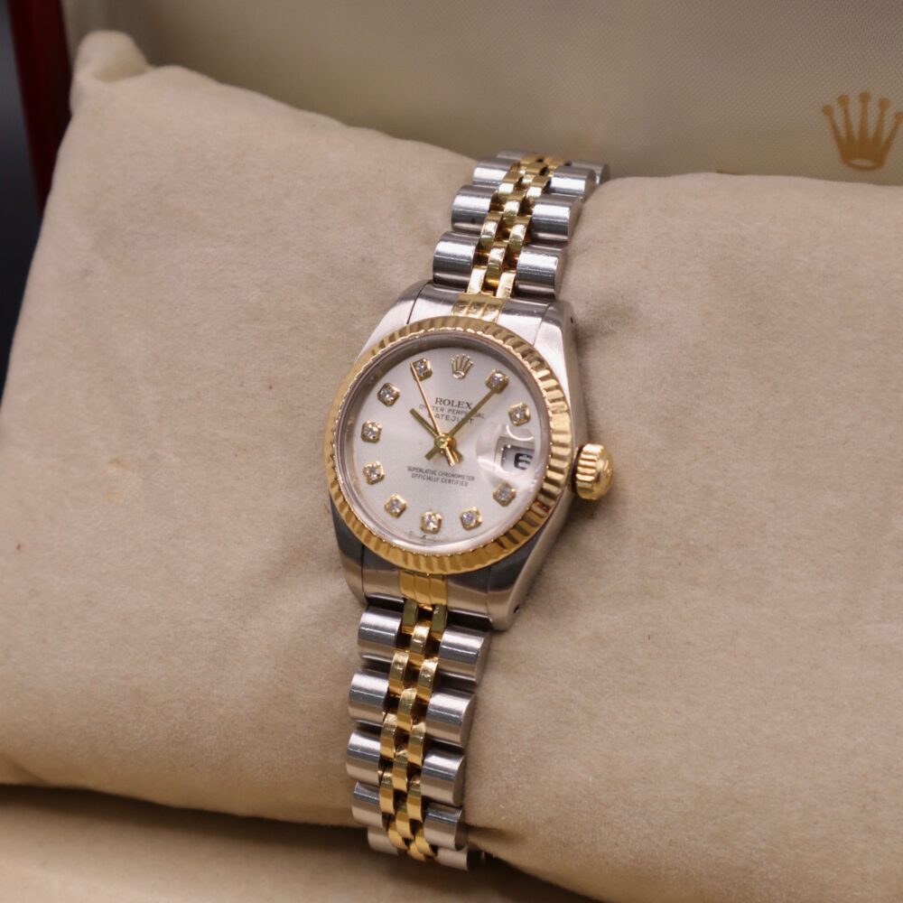 Rolex Women's Datejust 26mm Champagne Diamond Dial - 69173