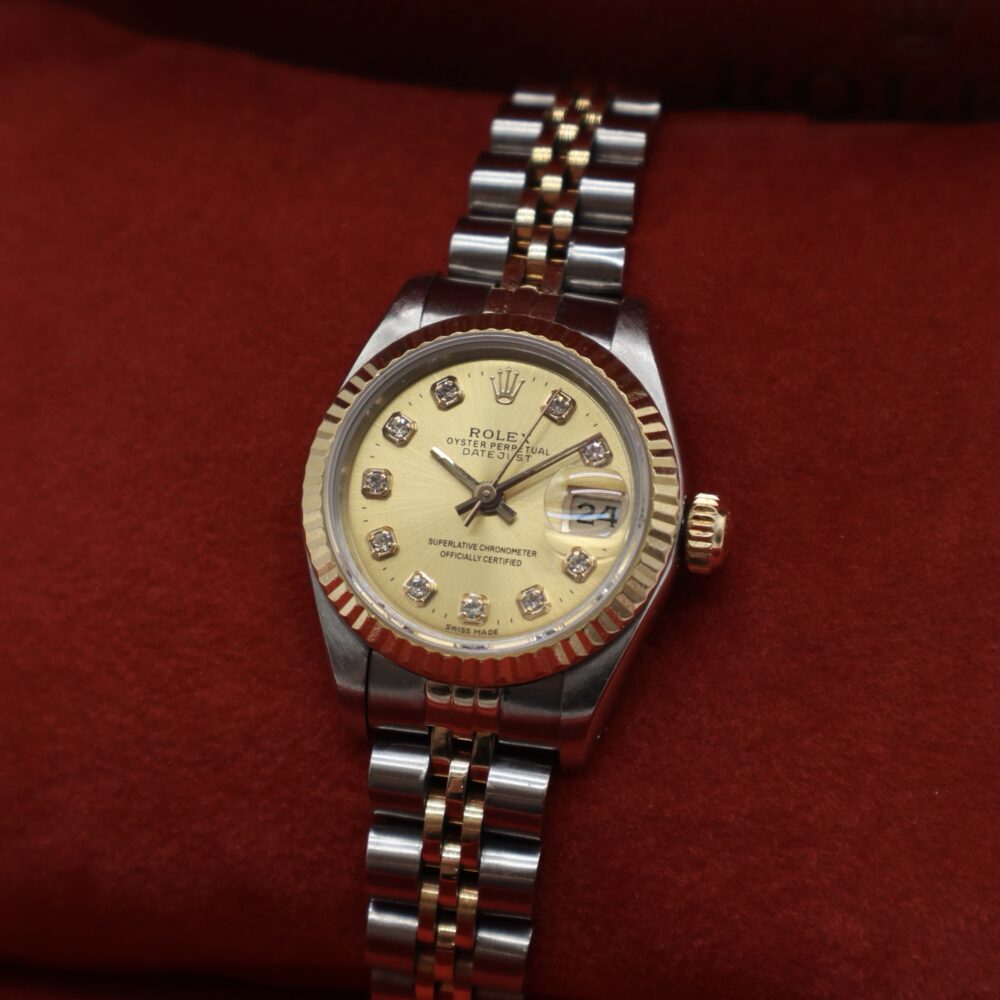Rolex Women's Datejust 26mm Champagne Diamond Dial | 1987 | 69173