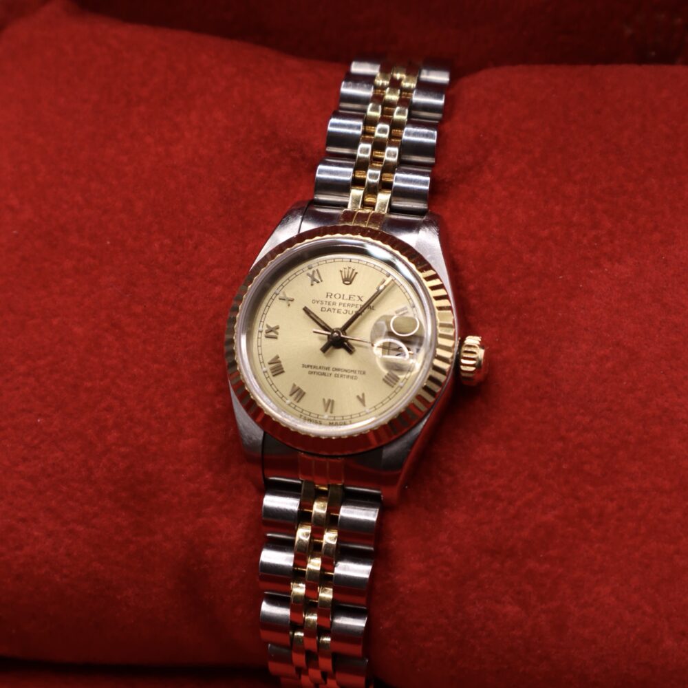 Rolex Women's Datejust 26mm Champagne Roman Dial - 69173