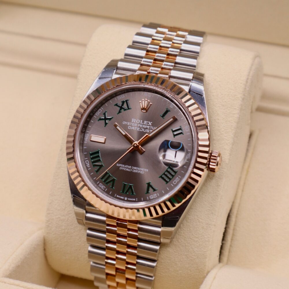 FULLY STICKERED Rolex Datejust 41 Rose Gold 'Wimbledon' - 126331