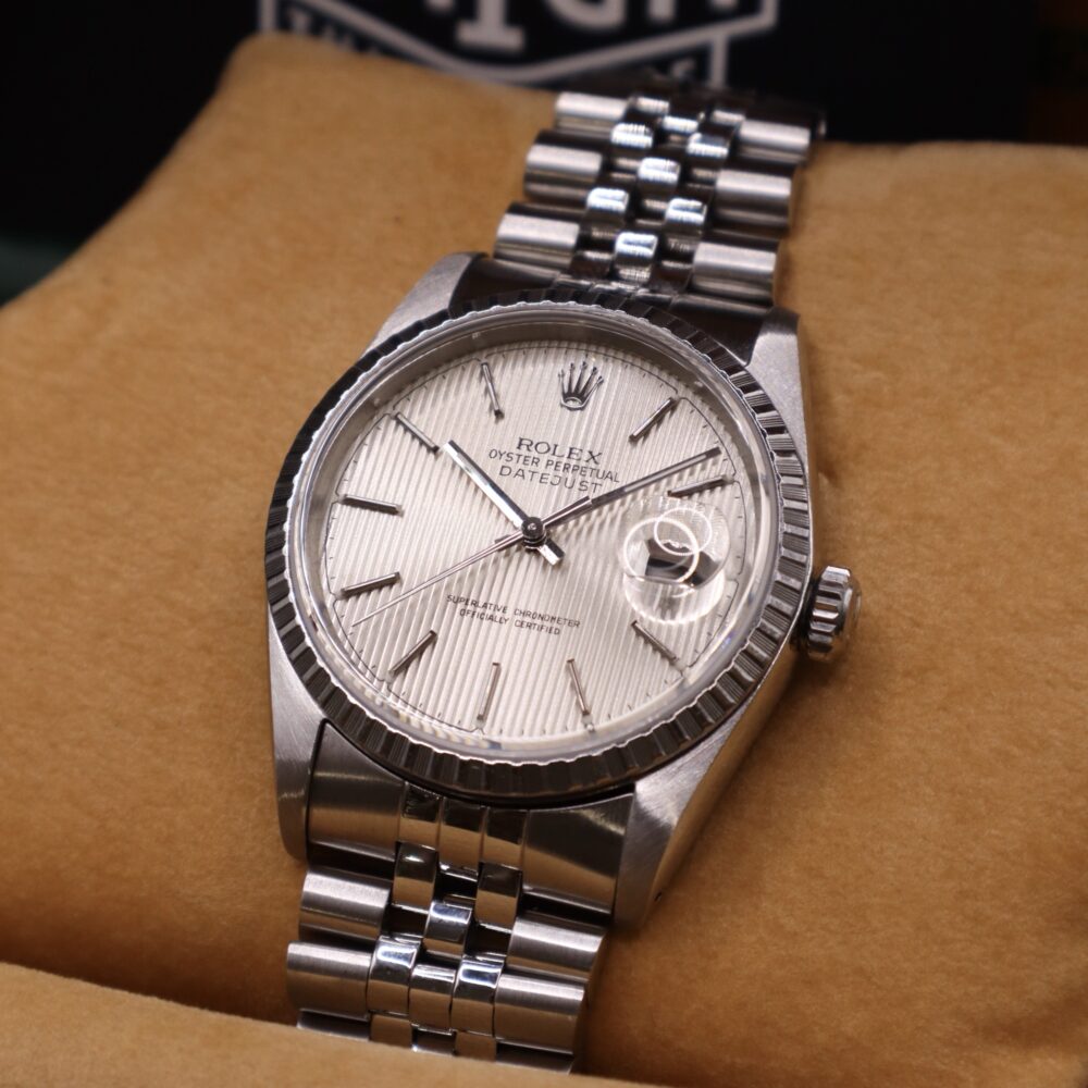 Rolex Datejust 36 Silver Tapestry Dial - 16220